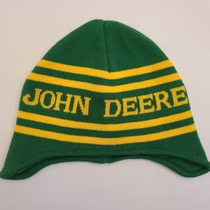 John Deere Knit Hat Winter Beanie Cap Ear Flaps